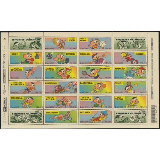 Brasil Brazil 2602/41 2000 Personajes Banda de Mónica Mauricio de Souza MNH