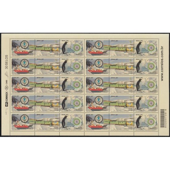 Brasil Brazil 2970/72 Mini hojita 2007 Año Polar Internacional MNH Brasil Brazil 2970/72 Mini hojita 2007 Año Polar Internacional MNH