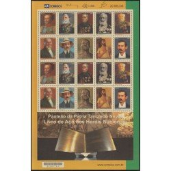 Brasil Brazil 3012/21 Mini hojita 2008 Personalidades Héroes Nacionales MNH Brasil Brazil 3012/21 Mini hojita 2008 Personalidades Héroes Nacionales MNH