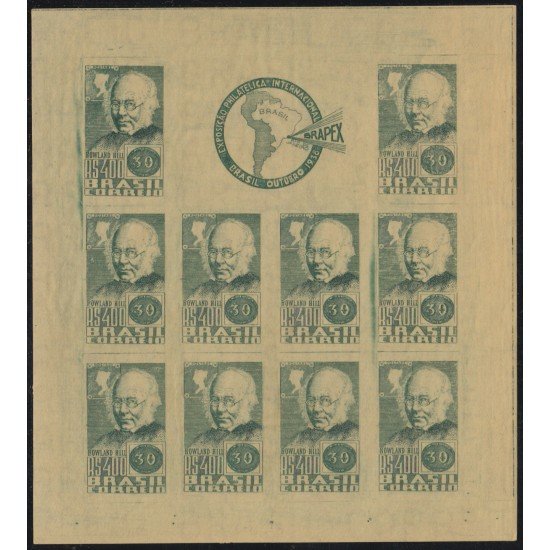 Brasil Brazil HB 1 1938 Brapex Exp. Filatélica Internacional Río de Janeiro MNH Brasil Brazil HB 1 1938 Brapex Exp. Filatélica Internacional Río de Janeiro MNH