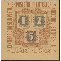 Brasil Brazil HB 7 1943 Timbres aéreos impresos en folletos cuadrados SG Brasil Brazil HB 7 1943 Timbres aéreos impresos en folletos cuadrados SG