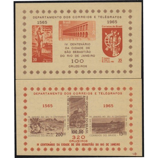 Brasil Brazil HB 14/15 1965 400 Años de la Ciudad de San Sebastián Río de Janeiro MH Brasil Brazil HB 14/15 1965 400 Años de la Ciudad de San Sebastián Río de Janeiro MH