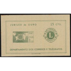 Brasil Brazil HB 18A 1967 50 Años de Lion International MNH Brasil Brazil HB 18A 1967 50 Años de Lion International MNH
