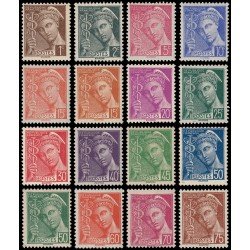 France Francia 404/16A 1938-41 Mercurio Tipografía MNH