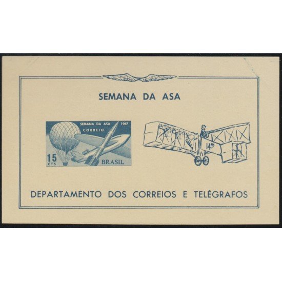 Brasil Brazil HB 21 1967 Semana de la Aviación MH Brasil Brazil HB 21 1967 Semana de la Aviación MH