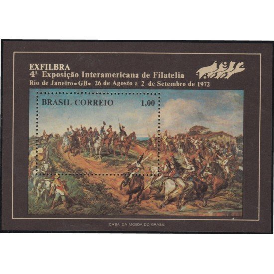Brasil Brazil HB 29 1972 Exfibra 4ta Exp Interamericana de Filatelia MNH Brasil Brazil HB 29 1972 Exfibra 4ta Exp Interamericana de Filatelia MNH