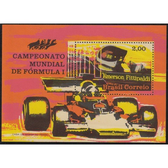 Brasil Brazil HB 30 1972 Campeonato del mundo de Formula I MNH Brasil Brazil HB 30 1972 Campeonato del mundo de Formula I MNH