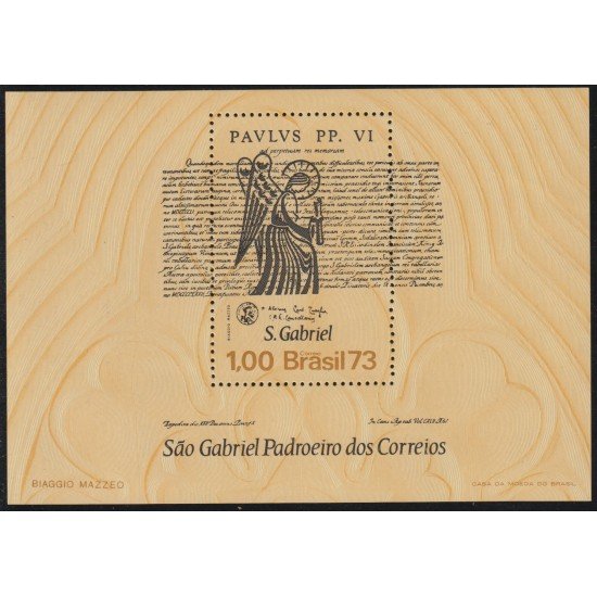 Brasil Brazil HB 31 1973 Exposición Filatélica Nacional San Gabriel MNH Brasil Brazil HB 31 1973 Exposición Filatélica Nacional San Gabriel MNH