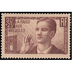France Francia 418 1938 Pro obra de la radio para ciegos MNH