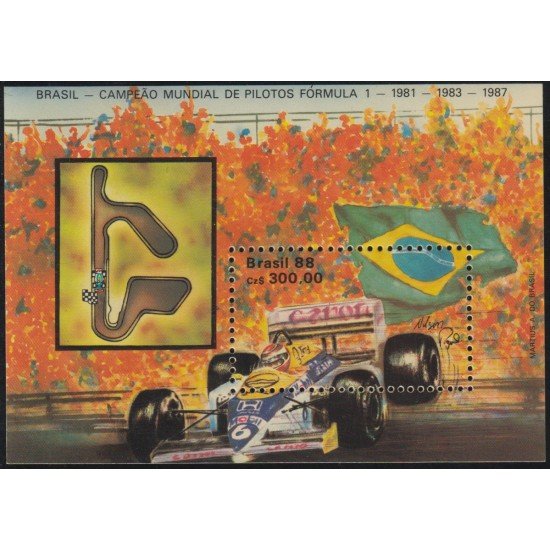 Brasil Brazil HB 72 1988 Campeonato del Mundo de pilotos de Fórmula I MH Brasil Brazil HB 72 1988 Campeonato del Mundo de pilotos de Fórmula I MH