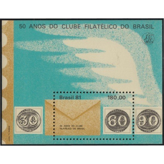 Brasil Brazil HB 46 1981 50 Años Fundación del Club Filatélico de Brasil MNH Brasil Brazil HB 46 1981 50 Años Fundación del Club Filatélico de Brasil MNH