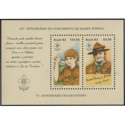Brasil Brazil HB 50 1982 125º Aniversario del nacimiento de Baden Powell MNH Brasil Brazil HB 50 1982 125º Aniversario del nacimiento de Baden Powell MNH