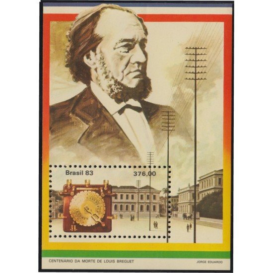 Brasil Brazil HB 61 1983 100 Años de la muerte de Louis Breguet MNH Brasil Brazil HB 61 1983 100 Años de la muerte de Louis Breguet MNH