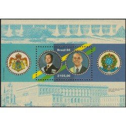 Brasil Brazil HB 63 1984 Visita del Rey Charles XVI Gustavo de Suecia Retarato MNH Brasil Brazil HB 63 1984 Visita del Rey Charles XVI Gustavo de Suecia Retarato MNH