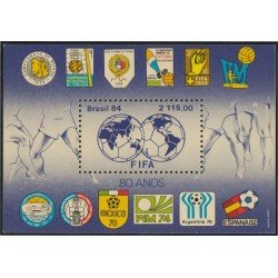 Brasil Brazil HB 64 1984 80º Aniversario de la FIFA MNH Brasil Brazil HB 64 1984 80º Aniversario de la FIFA MNH