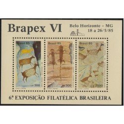 Brasil Brazil HB 66 1985 Brapex VI Exposición Filatélica Internacional MNH Brasil Brazil HB 66 1985 Brapex VI Exposición Filatélica Internacional MNH