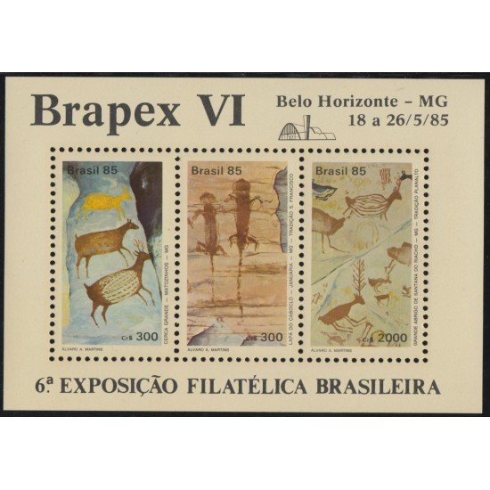 Brasil Brazil HB 66 1985 Brapex VI Exposición Filatélica Internacional MNH Brasil Brazil HB 66 1985 Brapex VI Exposición Filatélica Internacional MNH