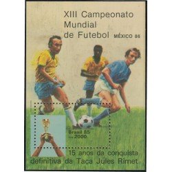 Brasil Brazil HB 67 1985 XIII Copa del mundo de Fútbol MNH Brasil Brazil HB 67 1985 XIII Copa del mundo de Fútbol MNH