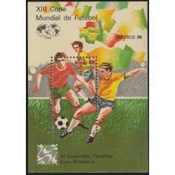 Brasil Brazil HB 68 1986 Lubrapex 86 Copa del mundo de Fútbol México MNH Brasil Brazil HB 68 1986 Lubrapex 86 Copa del mundo de Fútbol México MNH