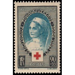 France Francia 422 1939 75 aniv. Cruz Roja Internacional MNH