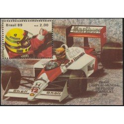 Brasil Brazil HB 76 1989 Brasil Campeón del Mundo de pilotos de Fórmula I MNH Brasil Brazil HB 76 1989 Brasil Campeón del Mundo de pilotos de Fórmula I MNH