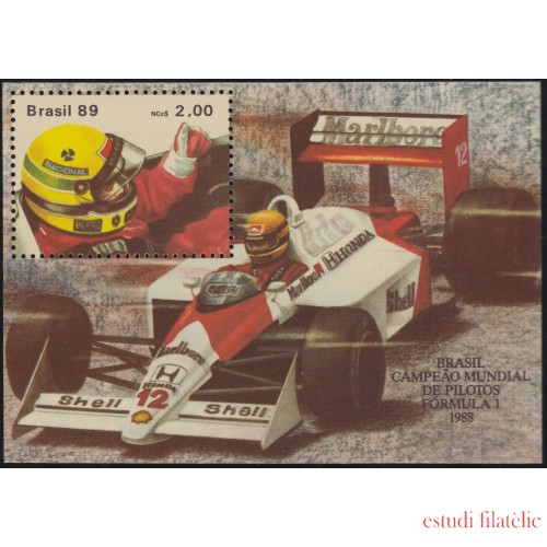 Brasil Brazil HB 76 1989 Brasil Campeón del Mundo de pilotos de Fórmula I MNH