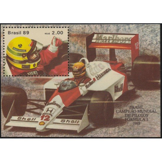 Brasil Brazil HB 76 1989 Brasil Campeón del Mundo de pilotos de Fórmula I MNH Brasil Brazil HB 76 1989 Brasil Campeón del Mundo de pilotos de Fórmula I MNH