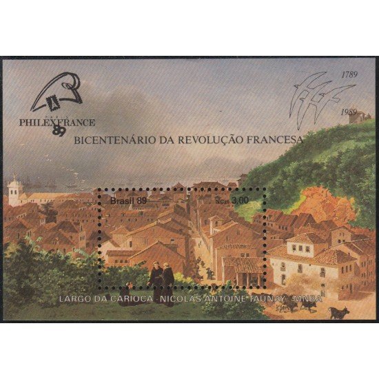 Brasil Brazil HB 77 1989 Bicentenario de la Revolución Francesa MNH Brasil Brazil HB 77 1989 Bicentenario de la Revolución Francesa MNH
