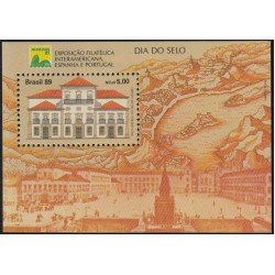 Brasil Brazil HB 78 1989 Día del timbre Brasiliana 89 Exposición Filatélica Interamericana MNH Brasil Brazil HB 78 1989 Día del timbre Brasiliana 89 Exposición Filatélica Interamericana MNH