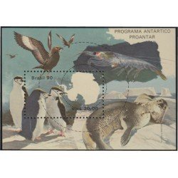 Brasil Brazil HB 81 1990 Programa antártico Proantar Fauna MNH Brasil Brazil HB 81 1990 Programa antártico Proantar Fauna MNH