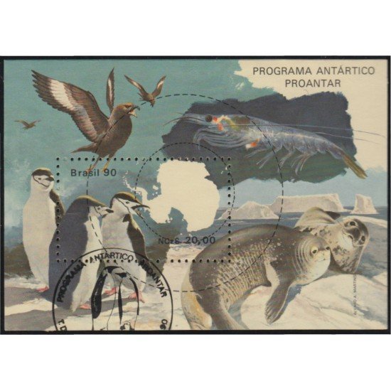 Brasil Brazil HB 81 1990 Programa antártico Proantar Fauna Usado Brasil Brazil HB 81 1990 Programa antártico Proantar Fauna Usado