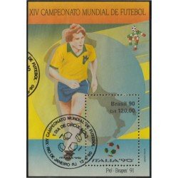 Brasil Brazil HB 83 1990 XIII Copa del mundo de Fútbol en Italia Usado Brasil Brazil HB 83 1990 XIII Copa del mundo de Fútbol en Italia Usado