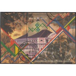 Brasil Brazil HB 100 1996 Centenario de la Ópera Teatro Amazonas Usado Brasil Brazil HB 100 1996 Centenario de la Ópera Teatro Amazonas Usado