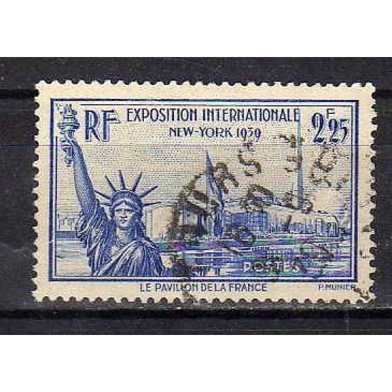 France Francia Nº 426 1939 Exposición internacional de New York -Pabellón de Francia Usado France Francia Nº 426 1939 Exposición internacional de New York -Pabellón de Francia Usado