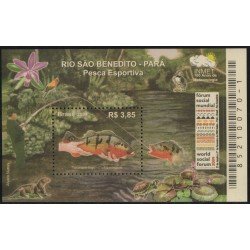 Brasil Brazil HB 137 2009 Los ríos brasileños de San Benedito MNH Brasil Brazil HB 137 2009 Los ríos brasileños de San Benedito MNH