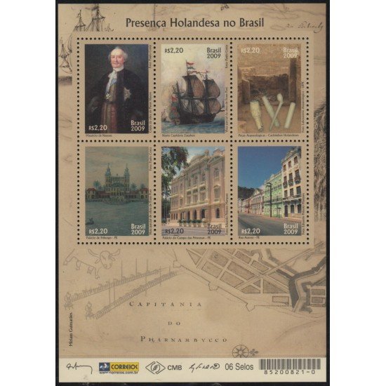 Brasil Brazil HB 138 2009 Presencia holandesa en Brasil MNH Brasil Brazil HB 138 2009 Presencia holandesa en Brasil MNH