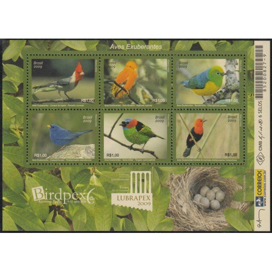 Brasil Brazil HB 139 2009 Fauna Pájaros Birds MNH Brasil Brazil HB 139 2009 Fauna Pájaros Birds MNH