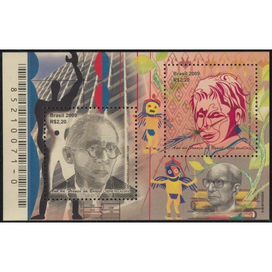 Brasil Brazil HB 140 2009 Año de Francia en Brasil MNH Brasil Brazil HB 140 2009 Año de Francia en Brasil MNH