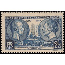 France Francia 427 1939 Centenario de la fotografía Efigies MNH