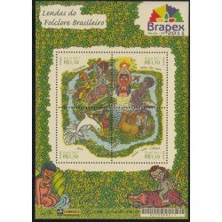 Brasil Brazil HB 149 2011 Brapex 2011 Exposición Filatélica en Recife Mitos y Leyendas MNH Brasil Brazil HB 149 2011 Brapex 2011 Exposición Filatélica en Recife Mitos y Leyendas MNH