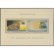 Nicaragua HB 95 1961 Año Mundial del Refugiado MNH