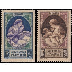 France Francia 440/41 1939 Propaganda en favor de la natalidad MNH