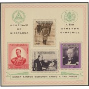 Nicaragua HB 105 1966 Aniversario de la muerte de Sir Winston Churchill MNH