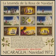 Nicaragua HB 112 1973 Navidad Chritsmas Sismo Terremoto MNH
