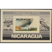 Nicaragua HB 134a 1977 75º Aniversario del Zeppelin MNH