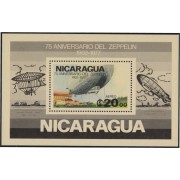 Nicaragua HB 134 1977 75º Aniversario del Zeppelin MNH