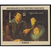 Nicaragua HB 137 1978 Aniversario de pintores famosos MNH