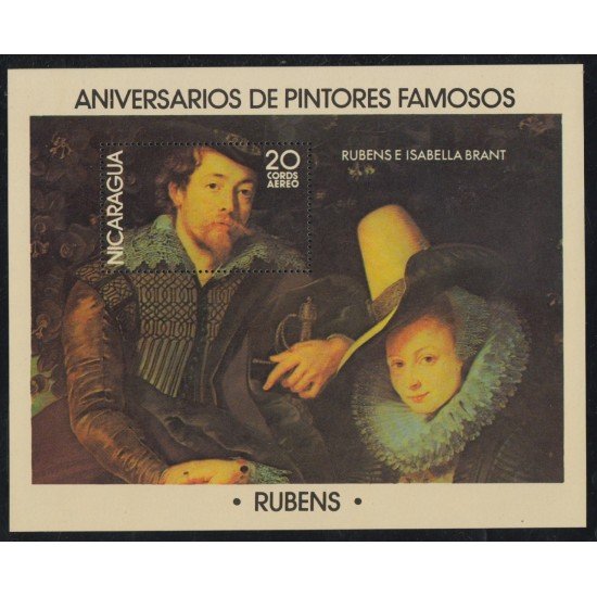 Nicaragua HB 137 1978 Aniversario de pintores famosos MNH Nicaragua HB 137 1978 Aniversario de pintores famosos MNH