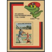 Nicaragua HB 152 1982 XIV Juegos de América Central y el Caribe en Cuba MNH