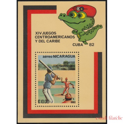 Nicaragua HB 152 1982 XIV Juegos de América Central y el Caribe en Cuba MNH